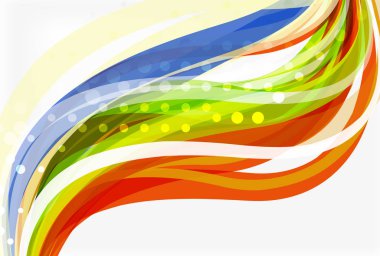 Renkli dalga çizgili ve çizgiler