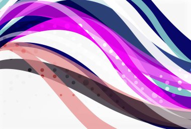 Renkli dalga çizgili ve çizgiler