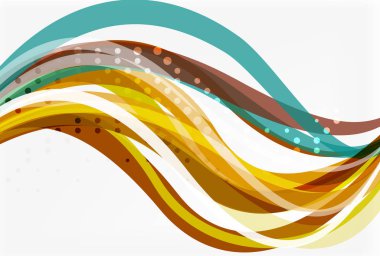 Renkli dalga çizgili ve çizgiler