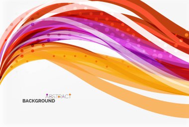 Renkli dalga çizgili ve çizgiler