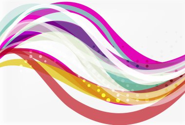 Vektör renk dalga hatları açık renkli noktalı etkisi ile
