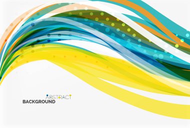 Vektör renk dalga hatları açık renkli noktalı etkisi ile