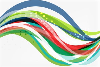 Zarif renkli dalga, çizgili