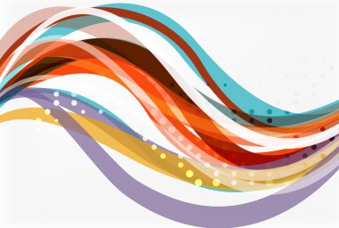 Işık arka plan üzerinde renkli şeritler