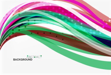 Işık arka plan üzerinde renkli şeritler