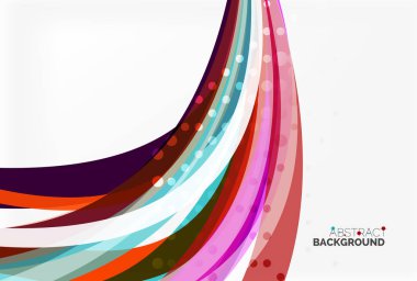 Işık arka plan üzerinde renkli şeritler