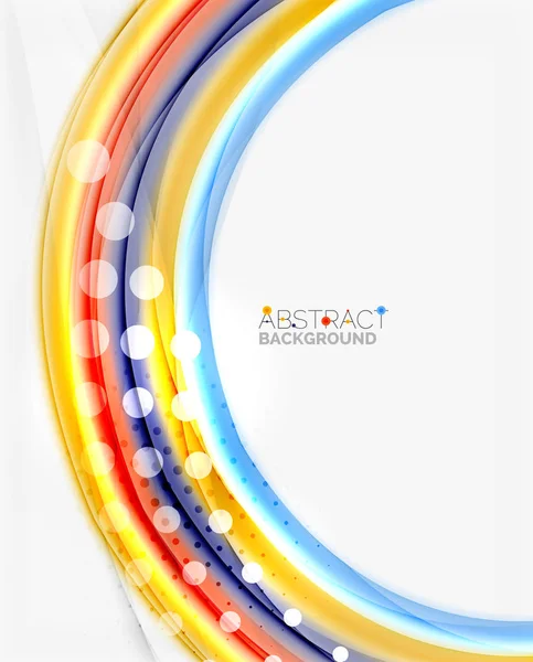 Multicolored lines on white, motion concept abstract background — Stock Vector