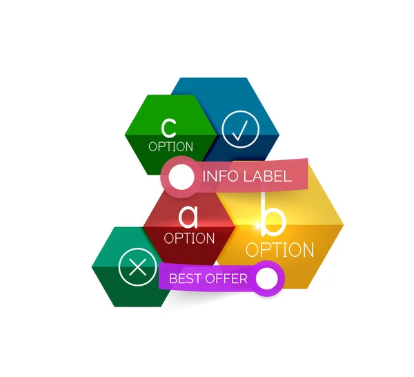 Vorlage: geometrische Geschäftsinformationsgrafiken — Stockvektor