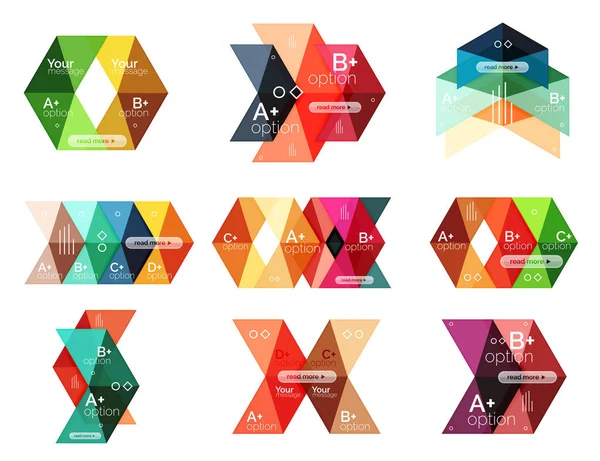 Set kleur abstracte pijl optie infographic sjablonen — Stockvector