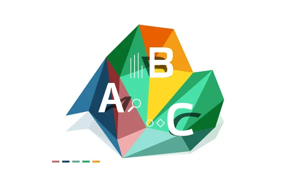 Abstrakta triangel låg poly infographic mall — Stock vektor