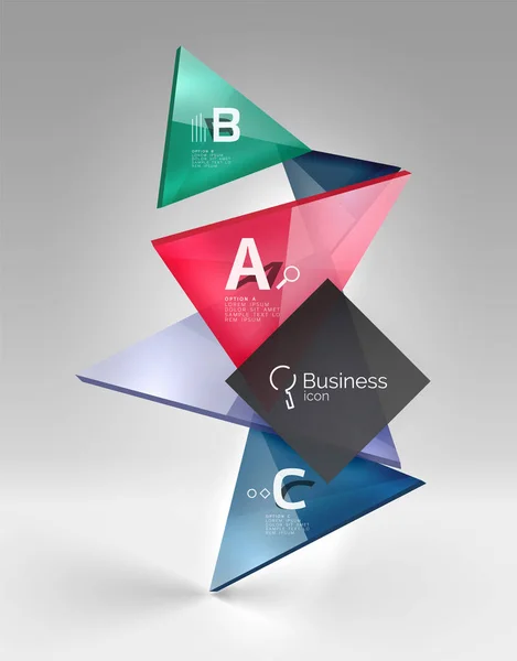3D nowoczesny skład trójkąta — Wektor stockowy