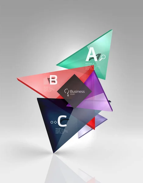 3D-driehoek moderne samenstelling — Stockvector