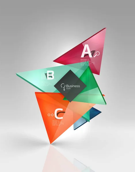 3D üçgen modern kompozisyon — Stok Vektör