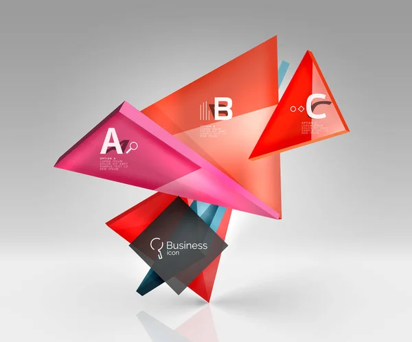 3D triangel moderna sammansättning — Stock vektor