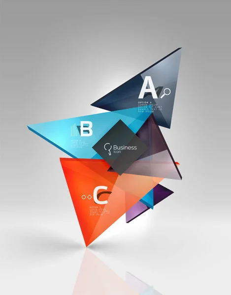 3D-driehoek moderne samenstelling — Stockvector