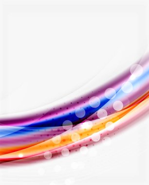 Yarı saydam dalga beyaz arka plan üzerinde