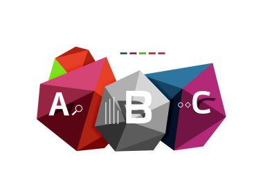 Düşük Poli infographics şablon mod