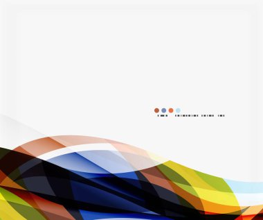 Modern geometrik dalgalı şekillerin üzerindeki ışık