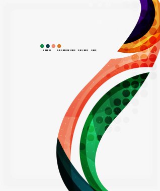 İş kurumsal dalga arka plan, el ilanı, broşür tasarım şablonu