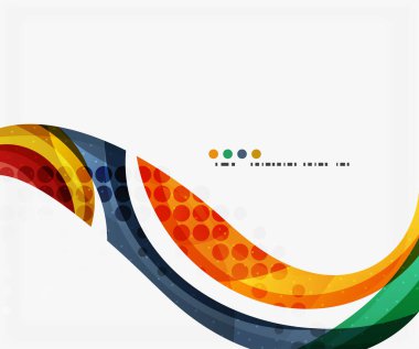 Renkli zarif akan dalga