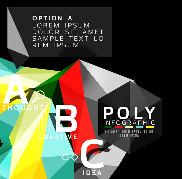 Plantilla infográfica de opción de triángulo abstracto — Archivo Imágenes Vectoriales