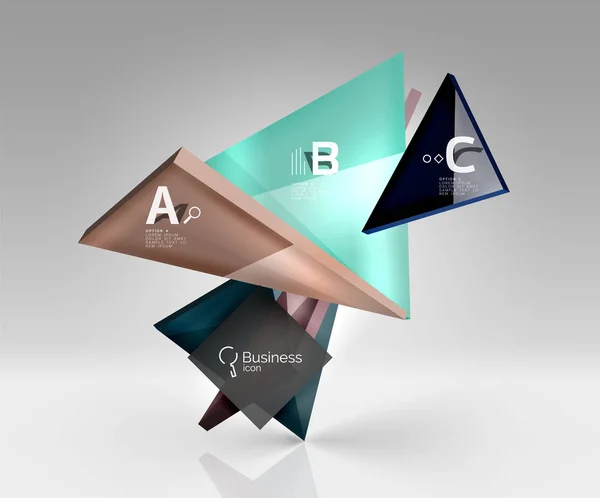 Vektor 3d triangel abstrakt bakgrund — Stock vektor