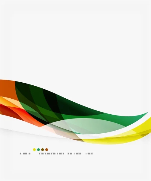 Färgglada eleganta våg kreativ layout — Stock vektor