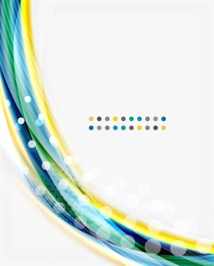 Renkli modern dalga satır, iş soyut düzeni