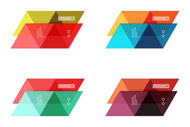 Vektör dizi boş geometrik Infographic web kutusu