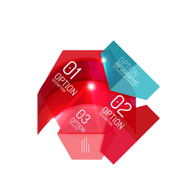 Vector geometric abstract background template for infographics