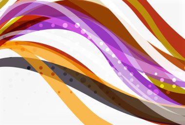 Vektör renk dalga hatları açık renkli noktalı etkisi ile