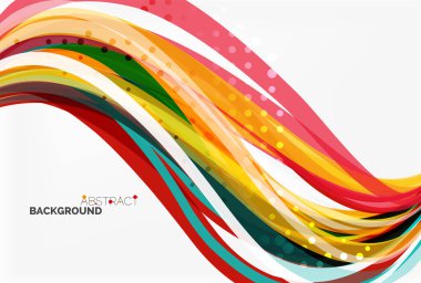 Işık arka plan üzerinde renkli şeritler