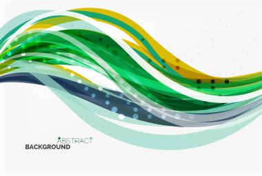 Işık arka plan üzerinde renkli şeritler