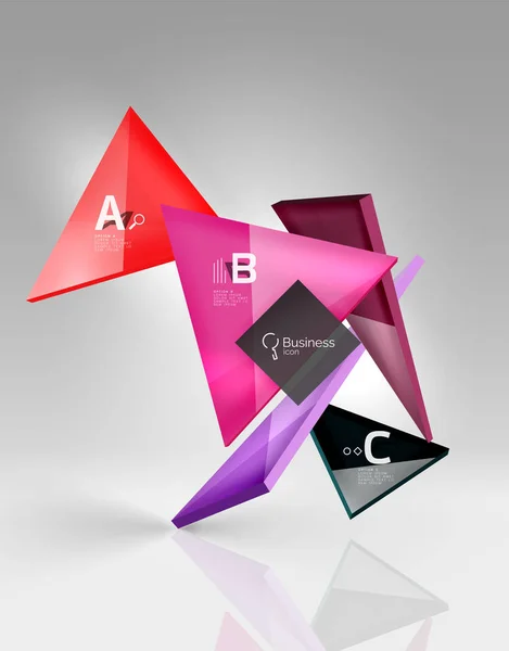 Vector 3d driehoek abstracte achtergrond — Stockvector