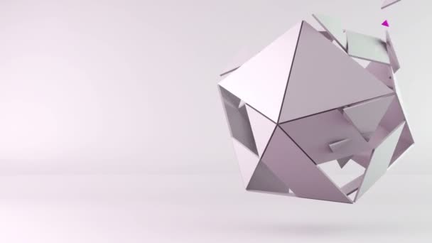 3D rotierende Polygontransformation — Stockvideo