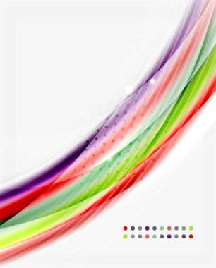 Renkli modern dalga satır, iş soyut düzeni