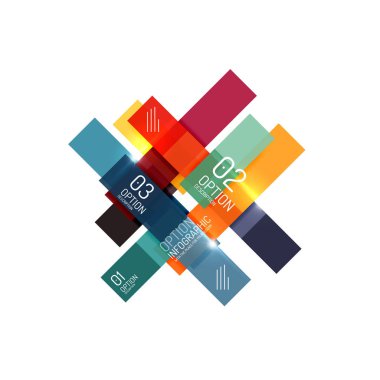 Geometrik modern Infographic seçenekler şablonları