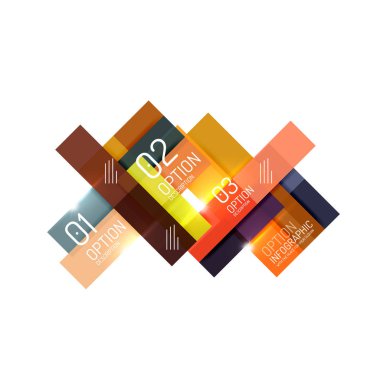 Geometrik modern Infographic seçenekler şablonları