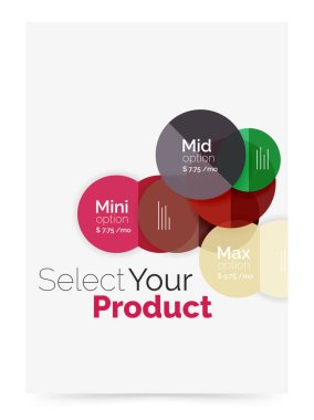 İş düzeni - örnek seçenekleri ile ürününüzü seçin