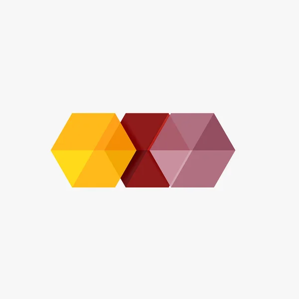 Tom Tom hexagon layout, geometrisk mall för text och alternativ — Stock vektor