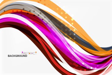 Renkli dalga çizgili ve çizgiler