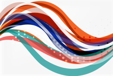 Renkli dalga çizgili ve çizgiler