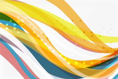 Renkli dalga çizgili ve çizgiler