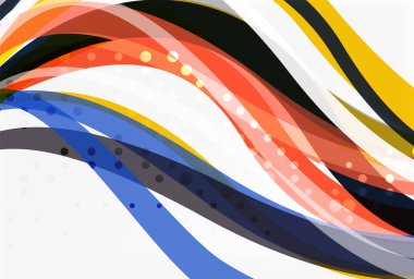 Vektör renk dalga hatları açık renkli noktalı etkisi ile