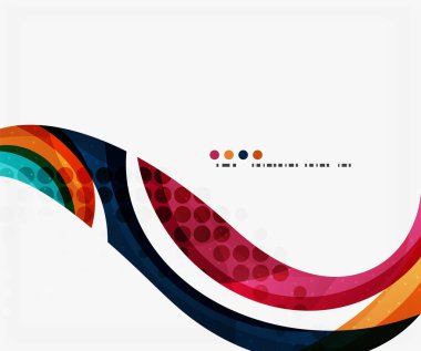 Renkli zarif akan dalga