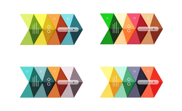 Modelli di frecce infografiche vuote vettoriali — Vettoriale Stock