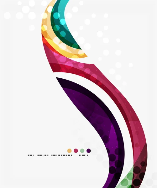 Colorful elegant flowing wave — Stock Vector
