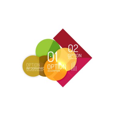 Geometrik modern Infographic seçenekler şablonları