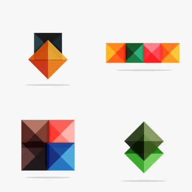 Kare arka veya içerik için Infographics kümesi