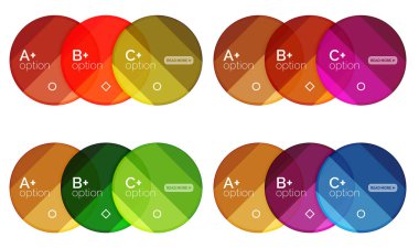 Yuvarlak seçeneği diyagramı şablonu için veri veya seçenekler kümesi